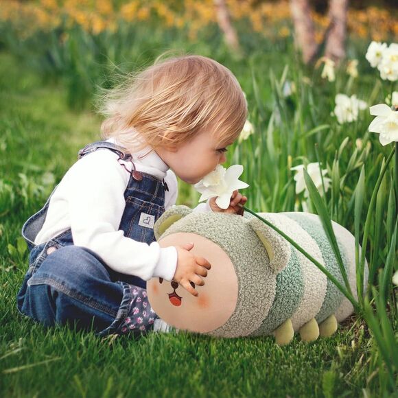 11 inch KZT Small Green Cute Insect Stuffed Animal Toy Plush Pillow - Picture 3 of 6